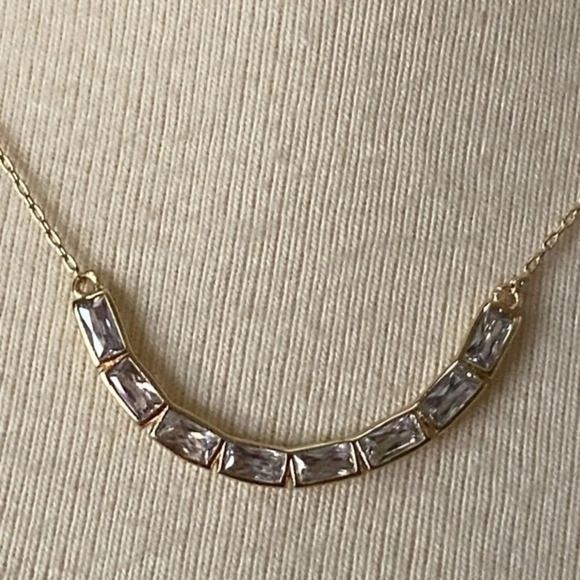 Anthropologie Dainty Arc Gold  Necklace - Picture 2 of 5